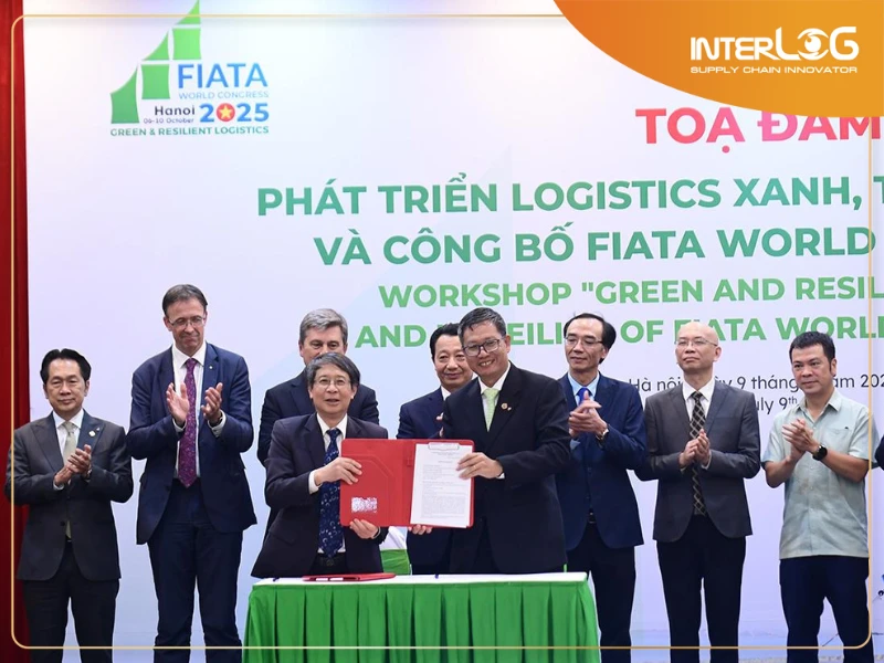 The announcement of the FIATA World Congress 2025 with the theme "Green & Resilient Logistics"