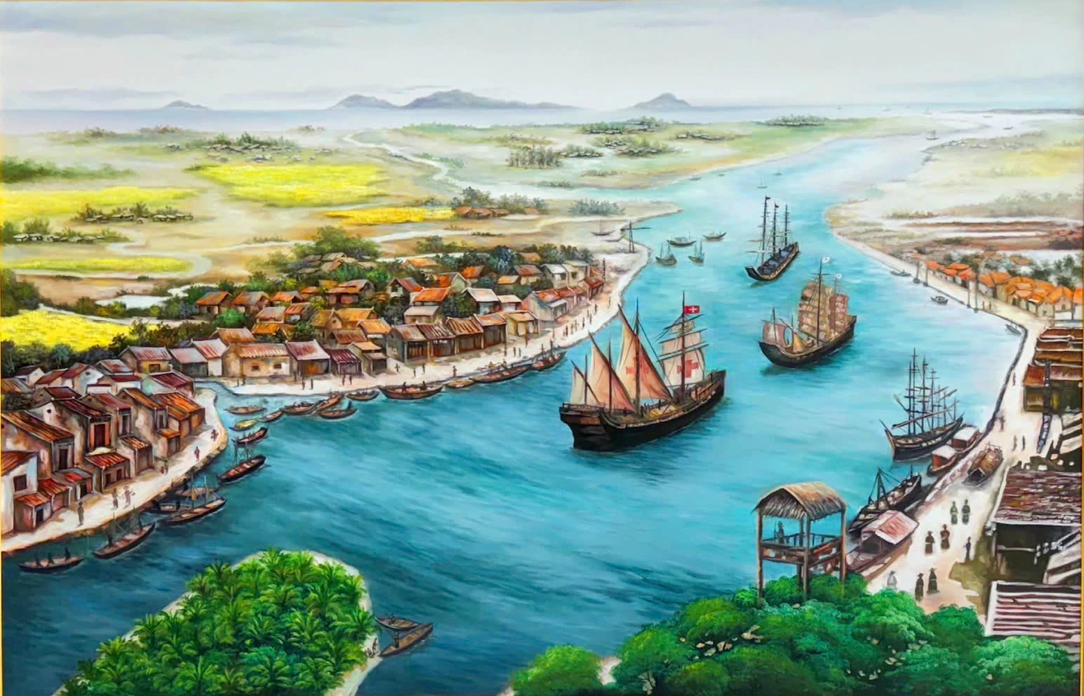 The painting “Hội An Commercial Port - Faifo”