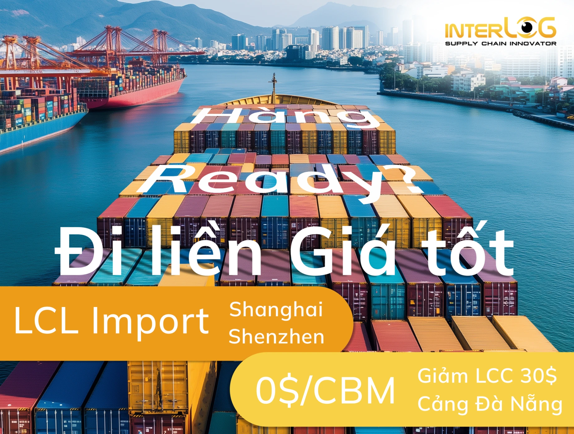 Vận chuyển hàng lẻ từ Trung Quốc về cảng Đà Nẵng với giá cước 0$