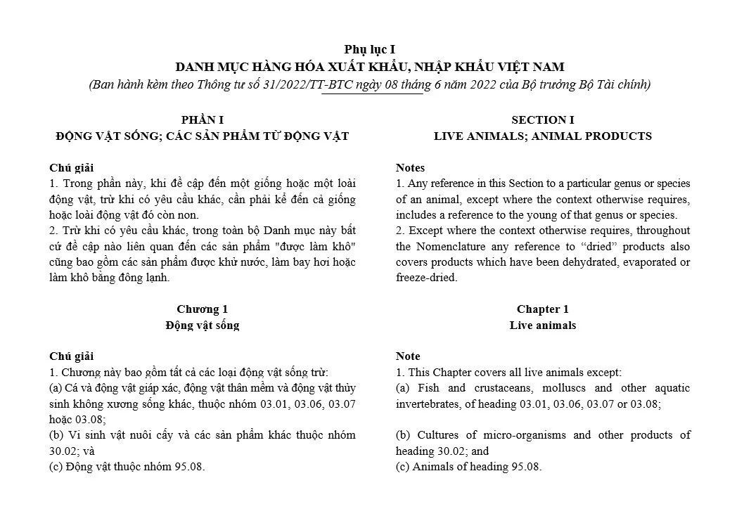 Cấu trúc của biểu thuế xuất nhập khẩu 2025 gồm những gì