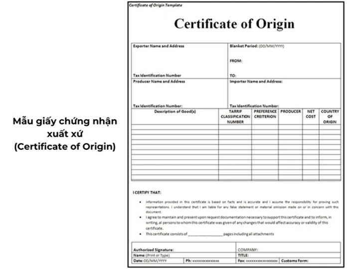 bộ chứng từ xuất nhập khẩu