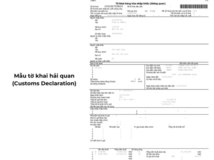 chứng từ xuất nhập khẩu