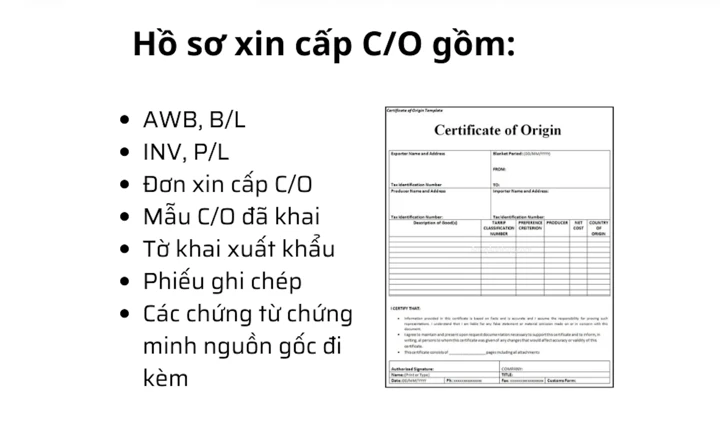 quy trình xin cấp C/O trong xuất nhập khẩu