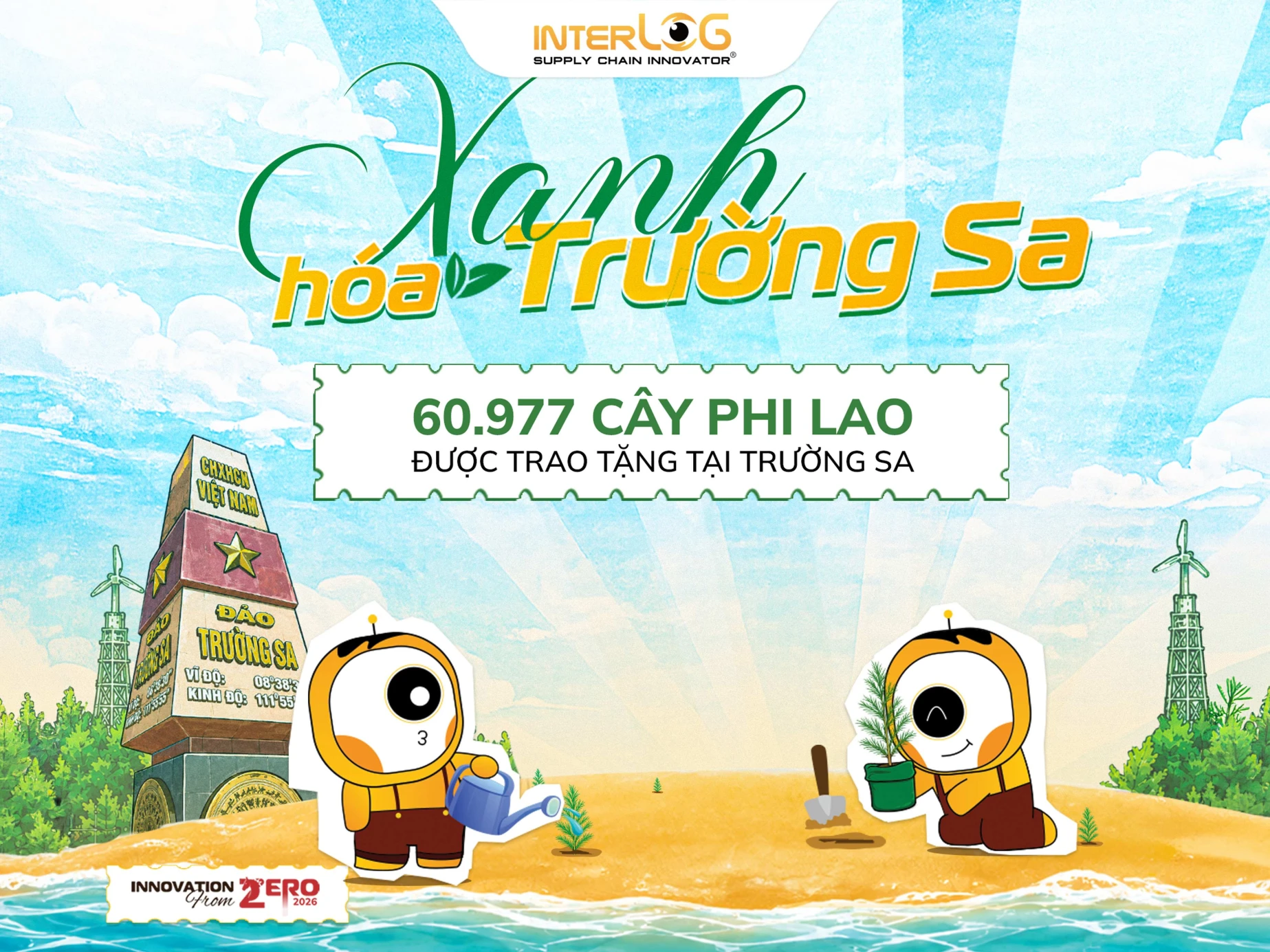 InterLOG cùng khách hàng và đối tác trao tặng 60.977 cây phi lao cho chương trình "Xanh hóa Trường Sa" lần thứ hai
